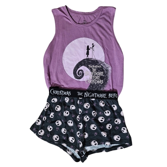 Disney Nightmare Before Christmas Matching Tank Top &  Shorts Pajamas Set - Picture 4 of 9